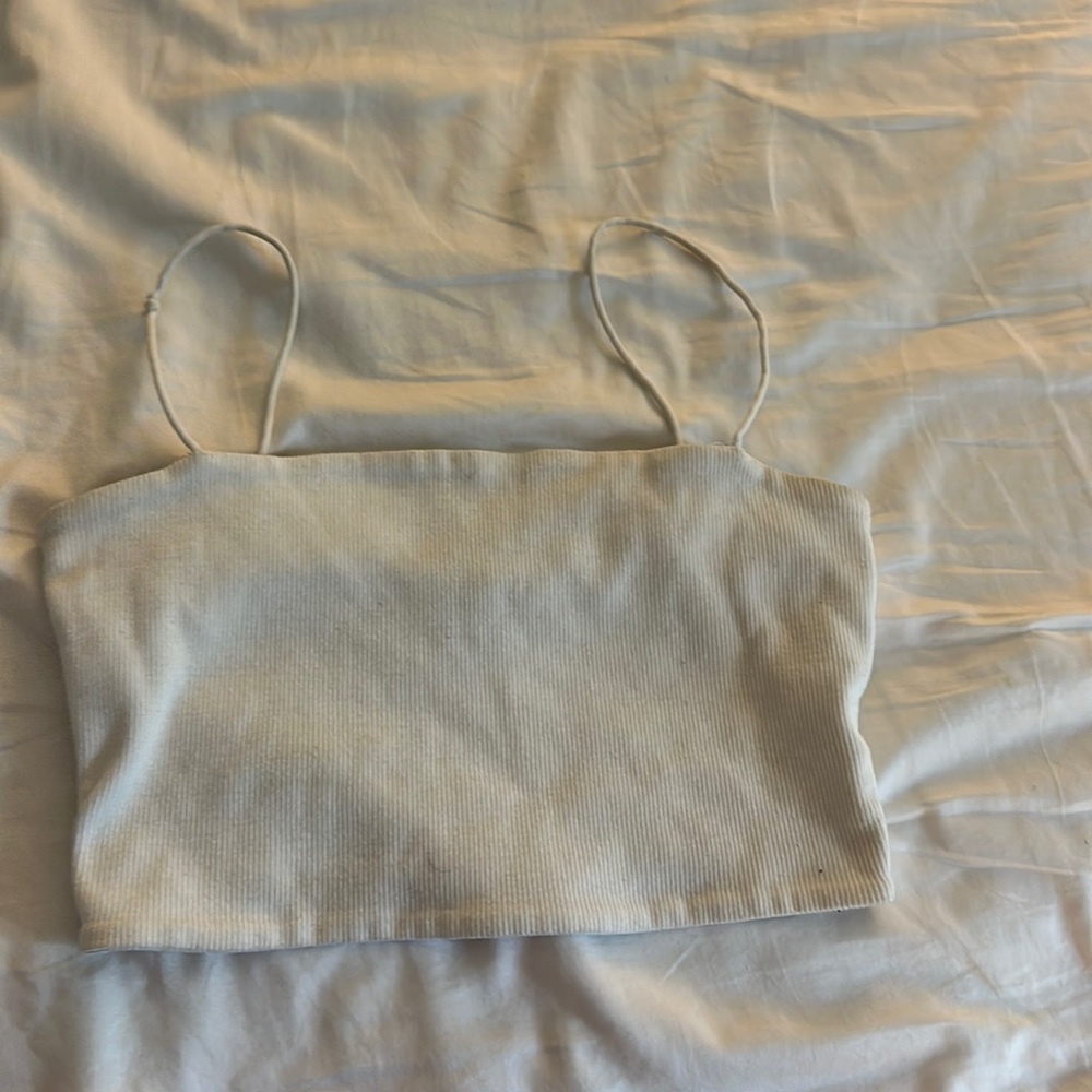 white crop top
